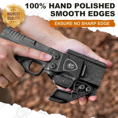 WARRIORLAND IWB KYDEX Holster w/Optic Cut, Fit for Springfield XD-S 3.3" & XD-S MOD.2 OSP 3.3", Inside Waistband Conceal Carry, Adj. Cant & 'Posi-Click' Retention, w/Claw/Right- / Left-Hand Options in Saudi Arabia