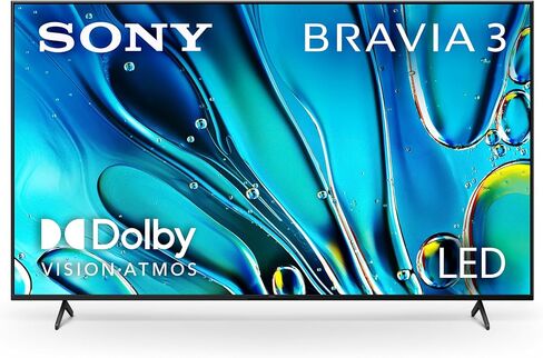 تلفزيون سوني 65 بوصة BRAVIA 3 LED 4K HDR الذكي جوجل (K-65S30) | Dolby Vision/Atmos، ميزات حصرية لجهاز PlayStation®5، معالج 4K X1، Triluminos Pro، أرصدة أفلام 4K متضمنة in Saudi Arabia