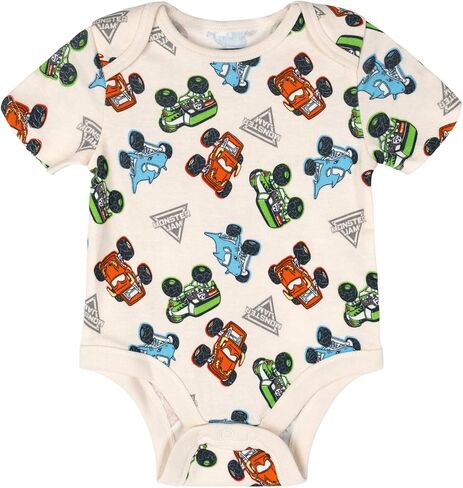 Monster Jam Baby 5 Pack Bodysuits Newborn to Infant Grave Digger El Toro Loco Megalodon in Saudi Arabia