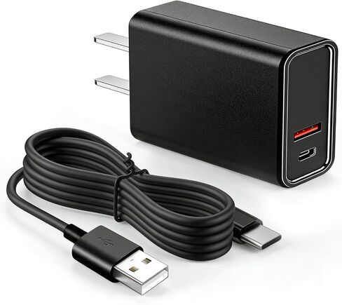 20W Fast Charger Compatible with Venustas Heated Vests, Jackets &Hoodies Dual Port Power Adapter USB-C & USB-A in Saudi Arabia