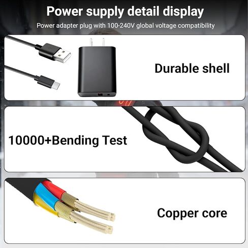 20W Fast Charger Compatible with Venustas Heated Vests, Jackets &Hoodies Dual Port Power Adapter USB-C & USB-A in Saudi Arabia