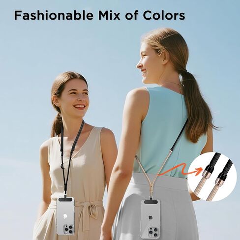 3 في 1 حبل للهاتف الخلوي 1 حزمة + حزام معصم 1 حزمة - حزام كروس قابل للتحويل مع مقبض قفل in Kuwait