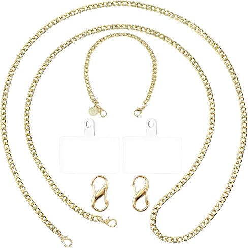 حبل للهاتف الخلوي، حزام سلسلة هاتف معدني على شكل الجسم، حامل حبل للهاتف عالمي للنساء، علامة تبويب حبل الهاتف قابلة للفصل، مشبك ورق فضي in Kuwait