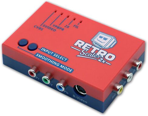 محول RetroScaler2x AV/SV/YPBPR إلى HDMI - يدعم مضاعفة الخط، وأوضاع التصفية والتمرير، ومحول ألعاب الفيديو بدون تأخير، لـ PS2/N64/Dreamcast/Saturn/MD/NGC/SFC والمزيد in Kuwait