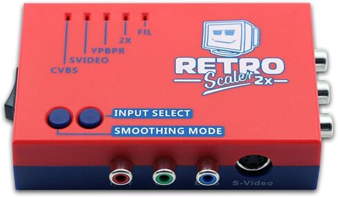 محول RetroScaler2x AV/SV/YPBPR إلى HDMI - يدعم مضاعفة الخط، وأوضاع التصفية والتمرير، ومحول ألعاب الفيديو بدون تأخير، لـ PS2/N64/Dreamcast/Saturn/MD/NGC/SFC والمزيد in Kuwait