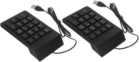 قطعتان من لوحة مفاتيح أرقام USB مكونة من 18 مفتاحًا ولوحة مفاتيح رقمية مدمجة للاستخدام المصرفي والمالي، لوحة أرقام كمبيوتر صغيرة محمولة مع واجهة USB لسطح المكتب والكمبيوتر المحمول in Kuwait
