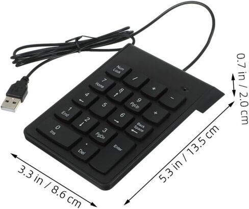 TEHAUX 2pcs USB Numeric Keypad 18-Key External Number Pad for Laptop PC Desktop, Portable Mini USB Keypad Numpad for Financial Accounting and Data Entry in Saudi Arabia