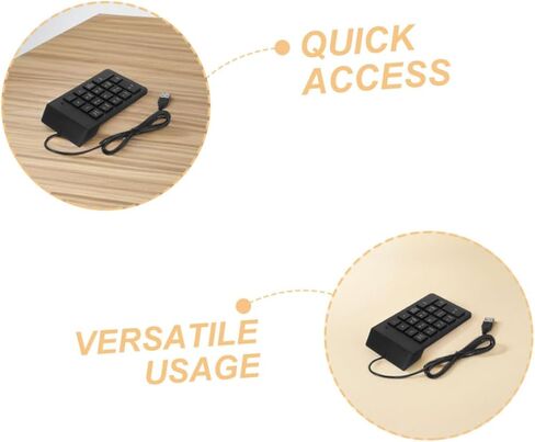 TEHAUX 2pcs USB Numeric Keypad 18-Key External Number Pad for Laptop PC Desktop, Portable Mini USB Keypad Numpad for Financial Accounting and Data Entry in Saudi Arabia