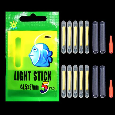 10PCS Luminous Fishing Float Glow Stick Fishing Rod Light Practical Night Fishes Artifact Glow Rods Fish Tackle in Saudi Arabia