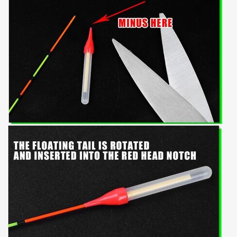 10PCS Luminous Fishing Float Glow Stick Fishing Rod Light Practical Night Fishes Artifact Glow Rods Fish Tackle in Saudi Arabia