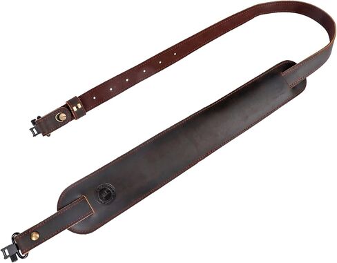TOURBON Leather Rifle Gun Sling Adjustable Wide Shoulder Pad Shotgun Strap for Hunting Shooting in Saudi Arabia