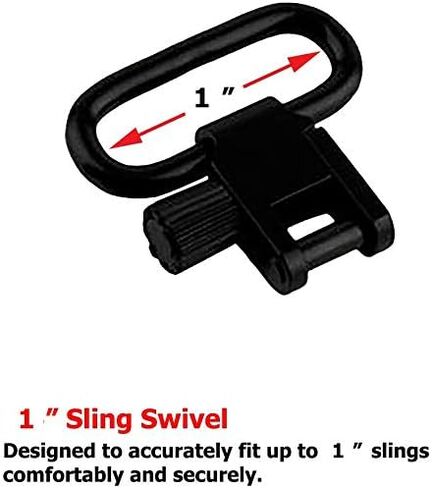 Parts Express Hunting Rifle or Shotgun Sling Attachments, Black (Black, 1 Inch) in Saudi Arabia