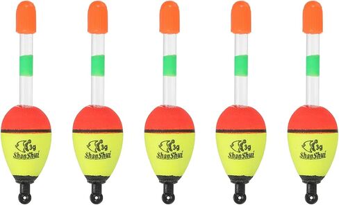 0.1oz Fishing Bobbers, 5 Pack EVA Fishing Float for Saltwater Freshwater Fishing, Yellow in Saudi Arabia