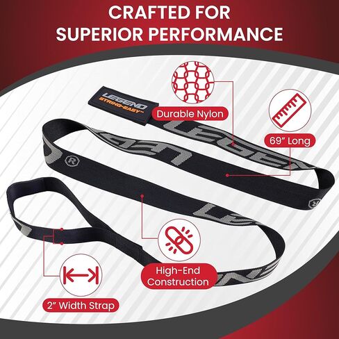 Legend String-Easy Bow Stringer - سترينجر الرماية للأقواس الطويلة والأقواس المنحنية - أداة أطراف ذات كثافة عالية، نايلون متين - أداة سلسلة قوس مضادة للانزلاق ومضادة للالتواء - ملحقات إزالة القوس in Kuwait