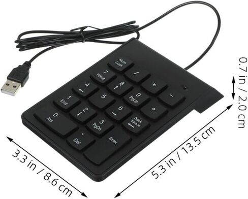 TEHAUX 2pcs USB Numeric Keypad 18-Key Silent Numpad for Financial Accounting Laptop Desktop PC Office Use in Saudi Arabia