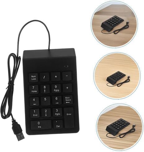 TEHAUX 2pcs USB Numeric Keypad 18-Key Silent Numpad for Financial Accounting Laptop Desktop PC Office Use in Saudi Arabia