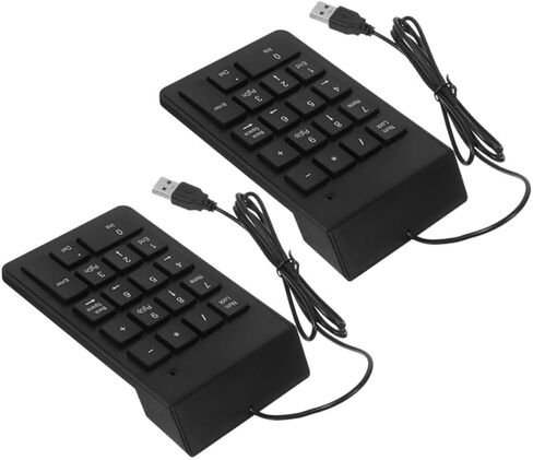 2 قطعة USB لوحة المفاتيح الرقمية 18 مفاتيح لوحة الأرقام المالية لأجهزة الكمبيوتر المحمول سطح المكتب لوحة المفاتيح المحاسبة المحمولة لاستخدام مكتب إدخال البيانات in Kuwait