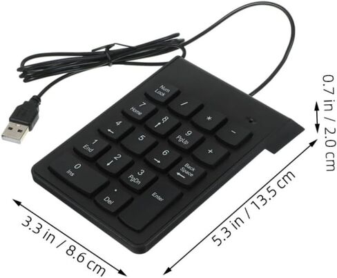 2 قطعة USB لوحة المفاتيح الرقمية 18 مفاتيح لوحة الأرقام المالية لأجهزة الكمبيوتر المحمول سطح المكتب لوحة المفاتيح المحاسبة المحمولة لاستخدام مكتب إدخال البيانات in Kuwait