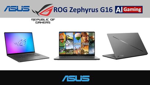 ASUS ROG Zephyrus G16 AI Gaming Laptop 16.0" ROG Nebula OLED FHD+ Display (Intel Ultra 9-285H, GeForce RTX 5080 16GB, 32GB LPDDR5X, 4TB SSD, RGB KB, Wi-Fi 7, BT 5.4, Win11Home) w/DKZ USB Port Expander in Saudi Arabia