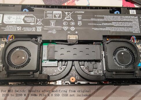 For MSI Claw8 Ai Claw7 Ai Handhelds M.2 NVMe PCIe 4.0 2280 Replacement 2230 SSD Adapter Board,Modified 2230 to 2280 SSD Hard Disk Expansion Card.PCIe 4.0 Expandable high capacity memory card 90 Degree in Saudi Arabia