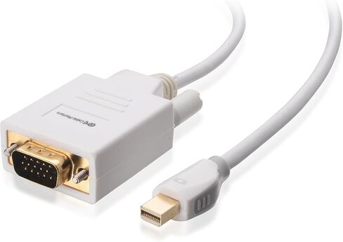 كابل Matters Mini DisplayPort إلى كابل VGA (ميني DP إلى كابل VGA) باللون الأبيض 10 أقدام - متوافق مع منفذ Thunderbolt وThunderbolt 2 in Saudi Arabia