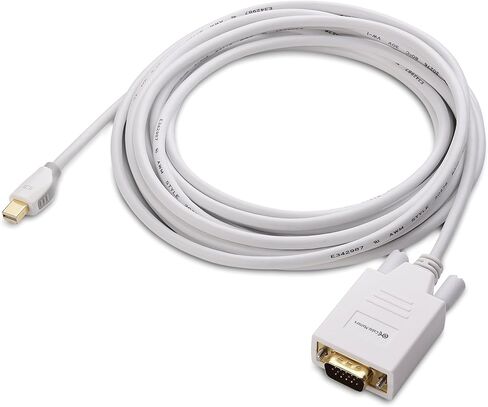 كابل Matters Mini DisplayPort إلى كابل VGA (ميني DP إلى كابل VGA) باللون الأبيض 10 أقدام - متوافق مع منفذ Thunderbolt وThunderbolt 2 in Saudi Arabia