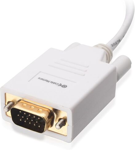 كابل Matters Mini DisplayPort إلى كابل VGA (ميني DP إلى كابل VGA) باللون الأبيض 10 أقدام - متوافق مع منفذ Thunderbolt وThunderbolt 2 in Saudi Arabia