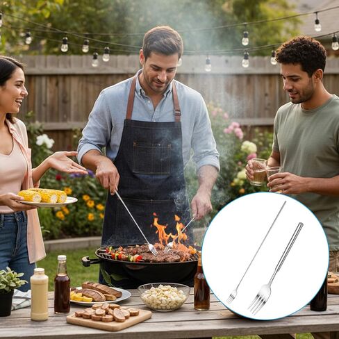 2 Pcs Extendable Fork for Jokes 8.7-25.4 Inch Telescopic Fork Extending Expandable Prank Forks Stainless Steel Long Retractable Forks Dinner Fruit Dessert Cutlery Silver in Saudi Arabia