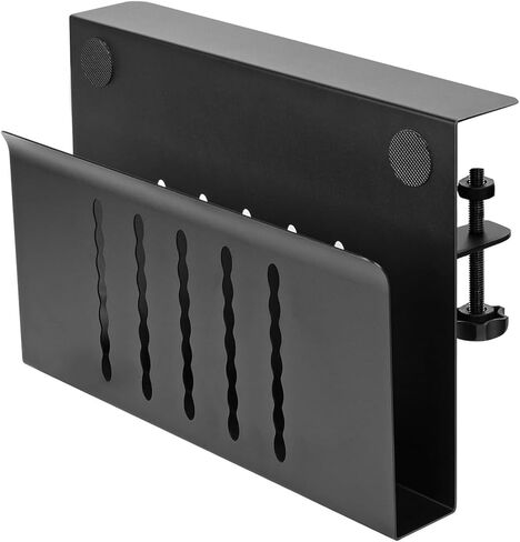Aluminum Desk Side Laptop Mount Heat Dissipating for Better Computings Office Desk Organization Easy Install Laptop Holder No Drill in Saudi Arabia