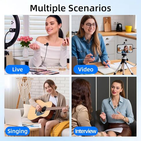 GELRHONR USB C Lavalier Microphone, Type-C Lapel Microphone Wired with USB A Adapter, 48kHz/24bit, Compatible with PC,Laptop, Phone for Video Recording, Live Streaming and More, 4.9FT in Saudi Arabia