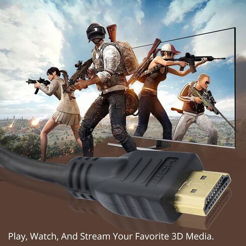 Master Cables Black HDMI Cable Lead for Sony PlayStation 4 Consoles, PS3, Xbox, Nintendo, Roku - 2m - 6.6 ft High-Speed, Gold Plated, Premium Quality Cable in Saudi Arabia