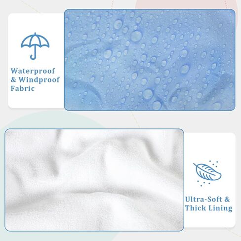 Car Seat Cover Baby Winter, Waterproof Carseat Covers Newborn Boy, Windproof Infant Car Seat Cover Warm & Breathable Use Universal Blue in Kuwait