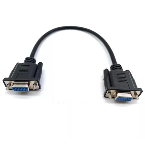كابل نقل بيانات DB9 أنثى إلى VGA أنثى 15Pin ثلاثي الصفوف، كابل بيانات VGA إلى DB9 Serial RS232 للنقل المتبادل للإشارات بين أجهزة الفيديو وأجهزة الكمبيوتر 9Pin 50 سم in Saudi Arabia