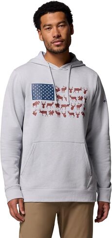 Columbia Mens PHG Game Flag II Hoodie, Sahara/Tobacco Hunt Flag, Medium in Saudi Arabia