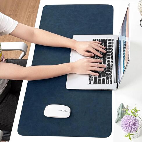 Large Non-Slip PU Leather Desk Mat Waterproof Office Desk Pad Extended Mouse Pad for Laptop/Computer Gaming Desk Protector with Smooth Writing Surface (23.6"x13.8"Gray) in Saudi Arabia