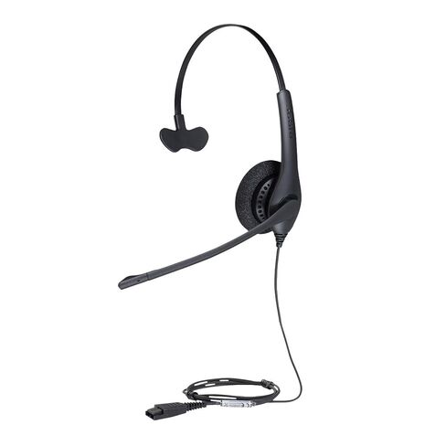 Jabra Biz 1500 Quick Disconnect On-Ear Mono Headset - Corded Headphone with Noise-Cancelling Microphone and Volume Spike Protection for Deskphones, Black in Saudi Arabia