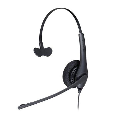 Jabra Biz 1500 Quick Disconnect On-Ear Mono Headset - Corded Headphone with Noise-Cancelling Microphone and Volume Spike Protection for Deskphones, Black in Saudi Arabia