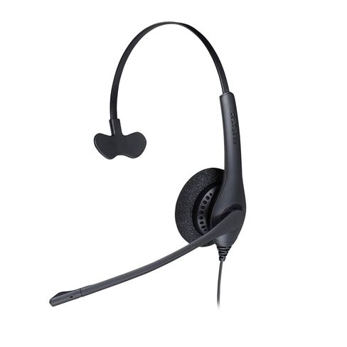 Jabra Biz 1500 Quick Disconnect On-Ear Mono Headset - Corded Headphone with Noise-Cancelling Microphone and Volume Spike Protection for Deskphones, Black in Saudi Arabia