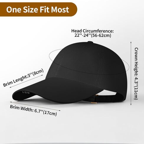 Taximi Unsex LED Baseball Cap, USB Rechargeable Baseball Cap with Light, Adjustable LED Hat Light for Fishing Jogging Camping in Saudi Arabia