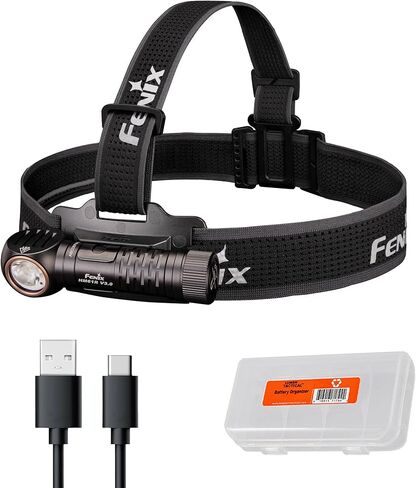 مصباح أمامي للعمل قابل لإعادة الشحن من Fenix ​​HM61R V3.0، مصباح أمامي صناعي ومصباح يدوي 1800 لومن، بقعة + فيضان، ضوء أحمر، غطاء خلفي مغناطيسي مع منظم لومينتاك in Saudi Arabia