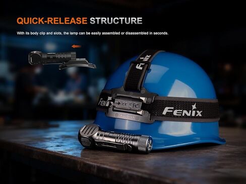 مصباح أمامي للعمل قابل لإعادة الشحن من Fenix ​​HM61R V3.0، مصباح أمامي صناعي ومصباح يدوي 1800 لومن، بقعة + فيضان، ضوء أحمر، غطاء خلفي مغناطيسي مع منظم لومينتاك in Saudi Arabia