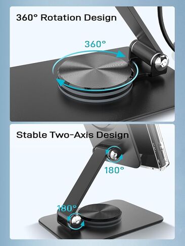 متوافق مع شاحن MagSafe، حامل شاحن مغناطيسي بقدرة 15 وات، قاعدة دوران 360 درجة قابلة للطي وشاحن لاسلكي لهاتف Samsung Galaxy S25 Ultra/Z Fold7/Flip7/iPhone 17/Pixel 10 Pro/Pixel 10 Pro Fold in Kuwait