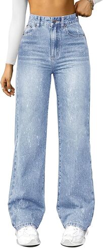 Straight Leg Jeans for Women A-Blue in Kuwait