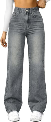 Straight Leg Jeans for Women A-Blue in Kuwait