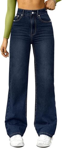 Straight Leg Jeans for Women A-Blue in Kuwait
