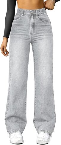 Straight Leg Jeans for Women A-Blue in Kuwait