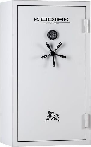 Kodiak Home Gun Safe للبنادق والمسدسات | KGX5933W من Rhino Metals مع نظام أمان SafeX الجديد | 41 بندقية طويلة و6 مسدسات | 60 دقيقة للحماية من الحرائق | لمسة نهائية بيضاء لامعة | 536 رطلا in Saudi Arabia