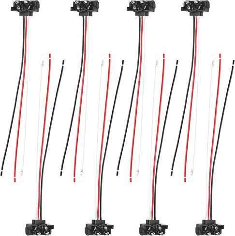 4 قطع 3 دبابيس لضفيرة ضوء المقطورة، 3 شقوق PL-3 قابس 9.6 بوصة سلك 18AWG، موصل مصبوب بالزاوية اليمنى لـ 4 بوصات مستديرة و6 بوصات بيضاوية LED توقف الانعطاف الذيل أضواء احتياطية للفرامل، مقطورة شاحنة RV 12 فولت in Kuwait