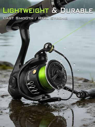 Jenseits Lightweight Spinning Fishing Reel, Sealed Carbon Fiber Up To 20 LB Max Drag, 5+1BB for Saltwater&Freshwater, 5.2:1 Gear Ratio,CNC Aluminum Spool,1000 Perfect for Ice Fishing, 2000-5000 Series in Saudi Arabia