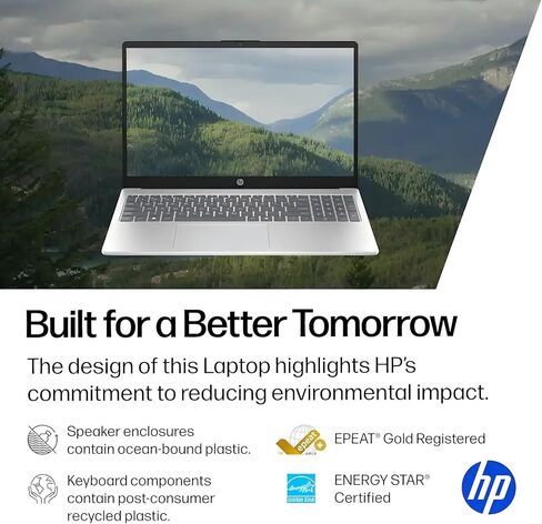 كمبيوتر محمول HP بشاشة لمس 15.6 بوصة FHD، Intel Core i5-1334U (حتى 4.6 جيجا هرتز) 32 جيجا رام 1 تيرابايت SSD، Windows 11 Pro WiFi6 Windows AI Microsoft Copilot مع ملحق GM لطلاب الأعمال والكليات in Kuwait
